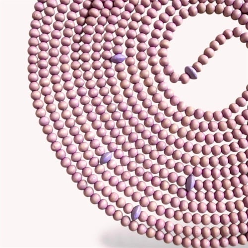 سبحة مميزة خشب موف لامع جودة عالية 7.8 مل