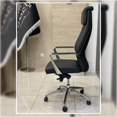 كرسي ظهر طويل جلد فاخر