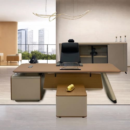 طقم مكتب "جوهر القيادة" المودرن 240 سم– مكتب مدير،...