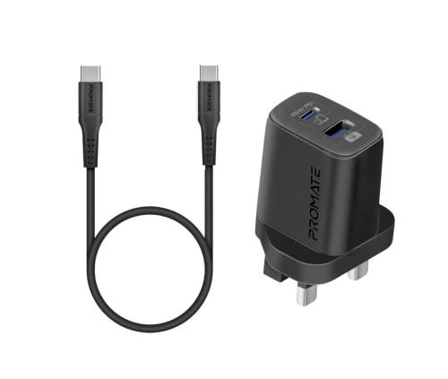 Promate head charger with Type C cable