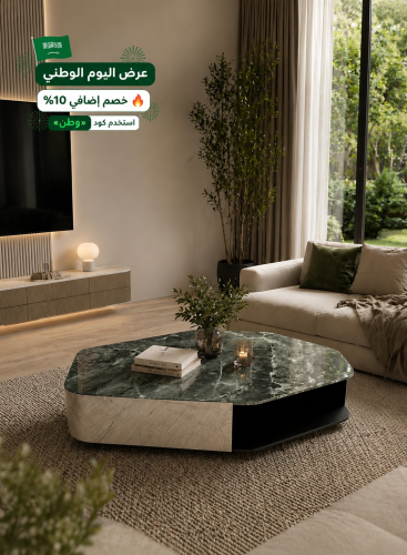 طاولة قهوة رخام طبيعي بتصميم إيطالي فاخر