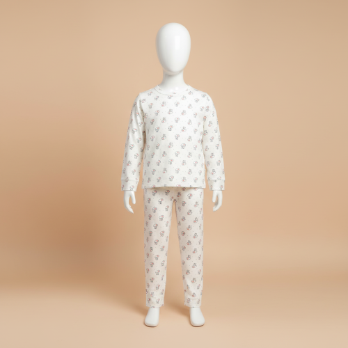 بيجامة بنات قطنية مريحة قطعتين