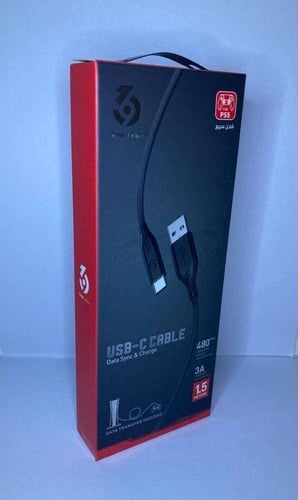 سلك شاحن يد تحكم تايب سي 1.5 متر (369)