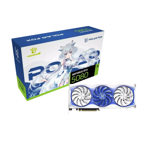 MANLI RTX 5080 WHITE 16GB – كرت شاشة أبيض قوي للأل...