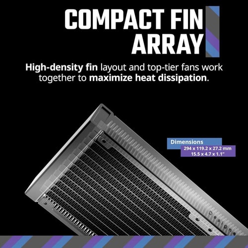 مبرد مائي اسود GA360 SIREN