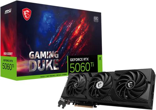 MSI RTX 5060 TI GAMING DUKE (3X-8GB -OC) كرت شاشه