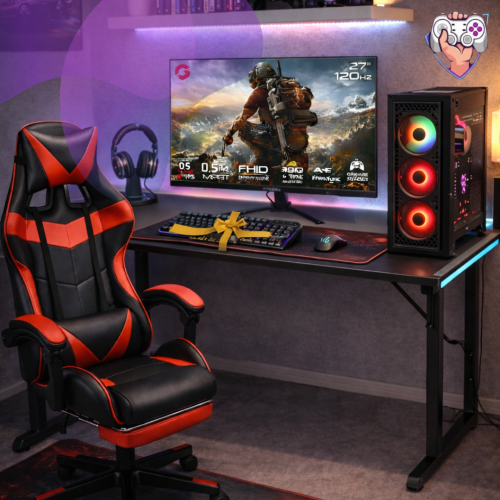 PC Gaming Full Setup i5-12400 + RTX 3050 6GB مع شا...