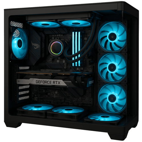 بي سي قيمينق RTX 5060 TI 8GBمع معالج i5-14400F ورا...