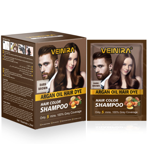 شامبو صبغة الشعر بني غامق طبيعي بدون أمونيا بزيت ا...