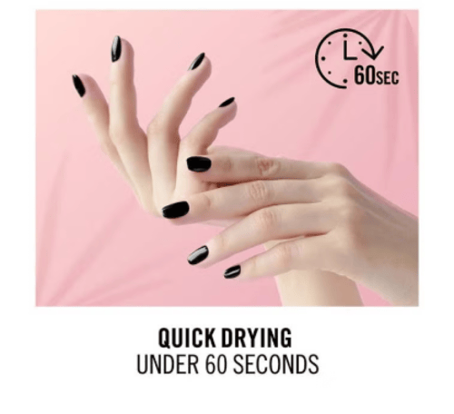 طلاء أظافر سوبر شاين يدوم ل60 ثانية 900 أسود ريتا