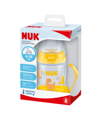 نوك كوب بلستك مع قبضات 6-18 وسط 150 مل اصفر