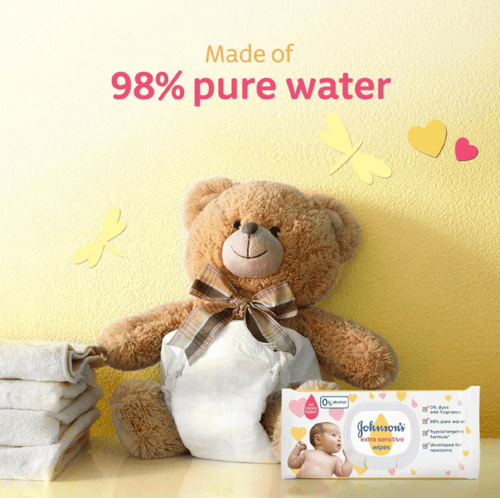 جونسون مناديل أطفال مبللة فائقة الحساسية 56 عبوة 2...