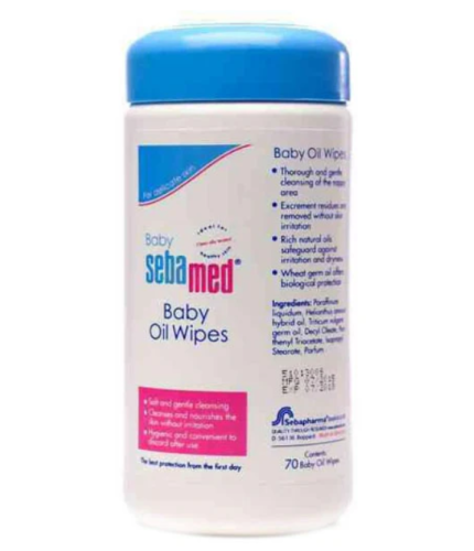 سيباميد مناديل أطفال زيتية 70 منديل