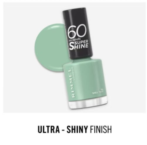 ريميل لندن طلاء أظافر 60 سكندس سوبر شاين 154 شيل ي...