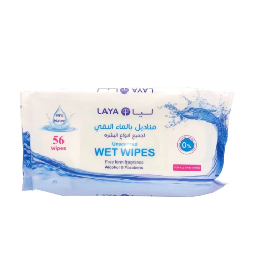 مناديل مبللة بالماء النقي لجميع انواع البشرة من لي...