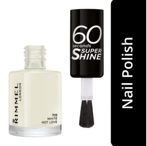 طلاء اظافر 60 سيكوندز سوبر شاين 703 وايت هوت لوف