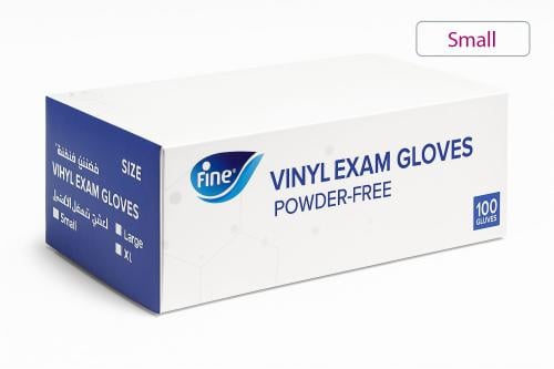 قفازات فاين شفافة للأيدي خالية من البودرة - 100 قف...