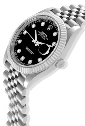 رولكس ديت جست دايموند أسود 41 mm