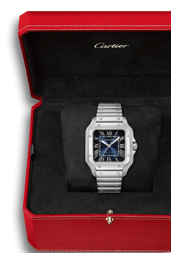 ساعة "سانتوس دو كارتييه" أزرق 35mm