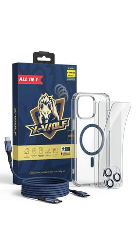 باك حماية X-WOLF ALL IN 1 لهاتف iPhone 16 Pro Max...