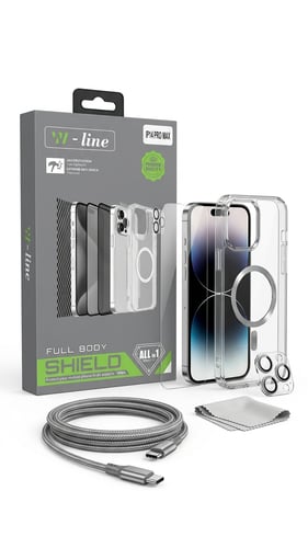 باك حماية W-Line Full Body Shield لـ iPhone 14 Pro...