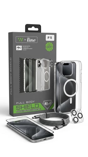 باك حماية W-Line Full Body Shield لـ iPhone 15 – ج...