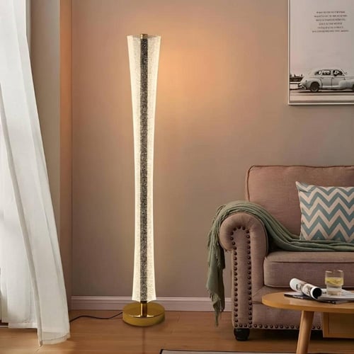 أبجورة أرضية LED بقاعدة ذهبية تعمل بالكهرباء مع مف...