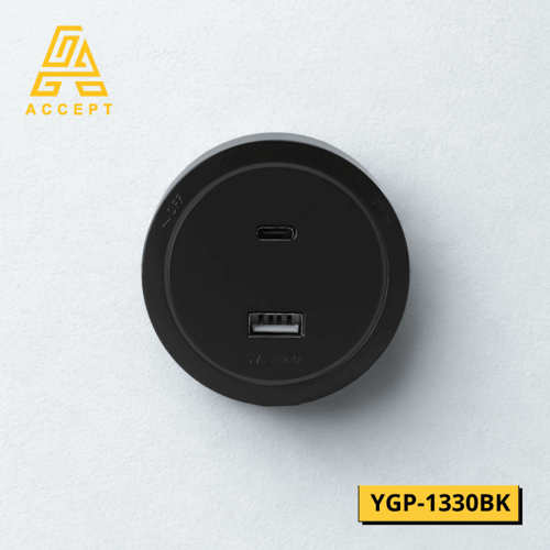 فيش مجرى أفياش كهربائي 10 امبير USB و TYPE-C لونين...