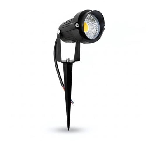 كشاف غرس خارجي ألمنيوم 7 واط لون اسود إضاءة صفراء...