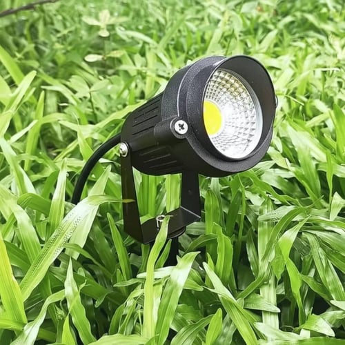 كشاف غرس خارجي ألمنيوم 5 واط لون اسود إضاءة كريمي...