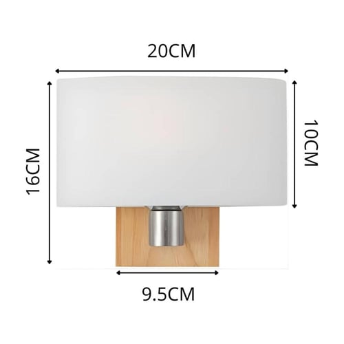 ابليك جداري مودرن بقاعدة خشبية وغطاء زجاجي أبيض