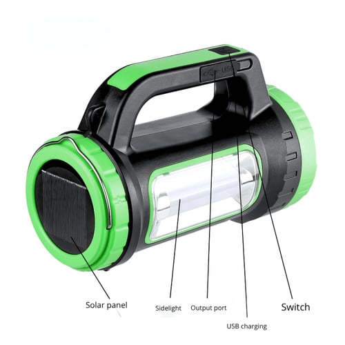 كشاف طوارئ محمول وقابل للشحن مع إضاءة أمامية قوية...