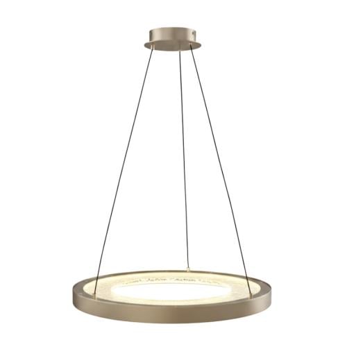 ثريا معلقة مودرن حلقة LED دائرية بلون فضي 3 اضاءات...