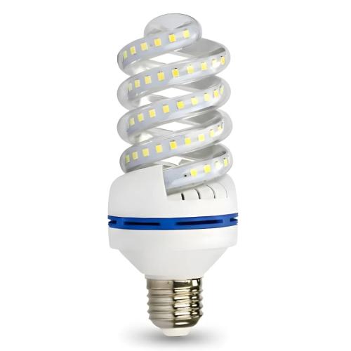 لمبة LED حلزوني بقوة 16W وبقاعدة E27 لون الإنارة أ...