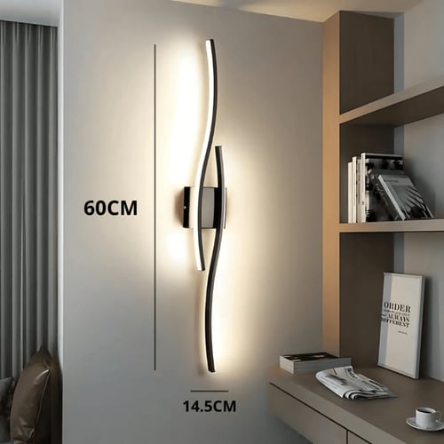 إنارة جدارية داخلية مودرن LED شحن بطارية لون أسود...