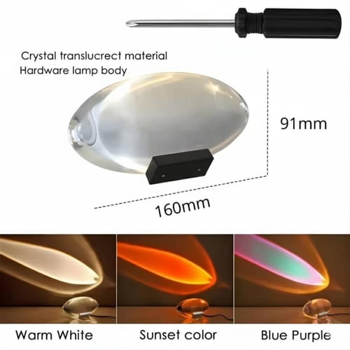 مصباح طاولة LED كريستالي، يعمل بالـ USB مع 3 فلاتر...