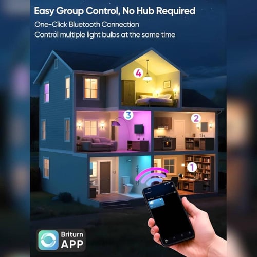 لمبة ليد LED ذكية بقدرة 10 واط - تدعم WiFi + Bluet...