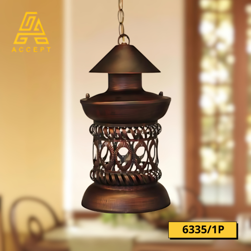 ثريا علاقي فانوس نحاسي عتيق بقاعدة E27