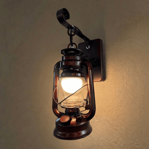 فانوس جداري تراثي لون نحاسي