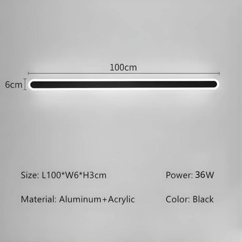 إنارة جدارية LED مودرن بإضاءة 3 لون مقاس 100CM