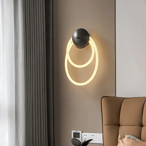 إنارة جدارية LED مودرن | تصميم أسود أنيق - إضاءة ش...