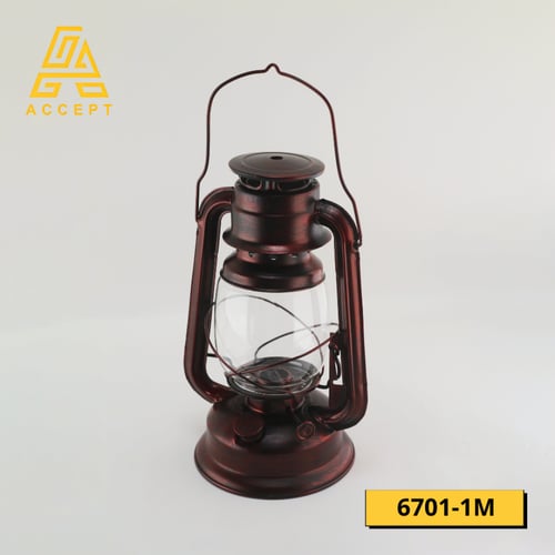 ثريا علاقي مفرد على شكل فانوس لون نحاسي غامق