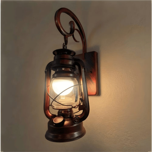 فانوس جداري تراثي لون نحاسي