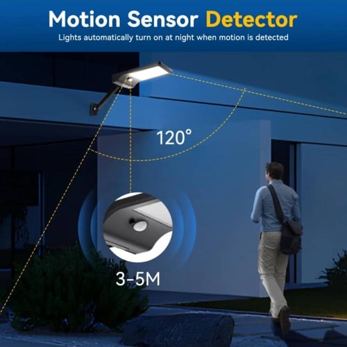 كشاف LED طاقة شمسية مع مستشعر حركة لون الإنارة أبي...
