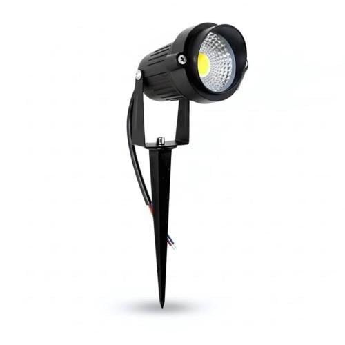 كشاف غرس خارجي ألمنيوم 7 واط لون اسود إضاءة كريمي...