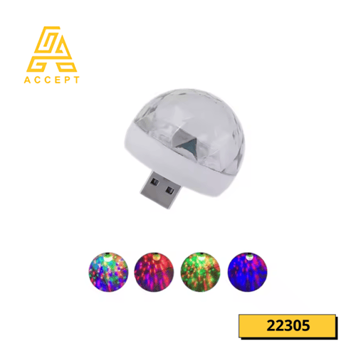 3 لمبات ديسكو USB بمنفذ TYPE-C ليد متعددة الألوان...