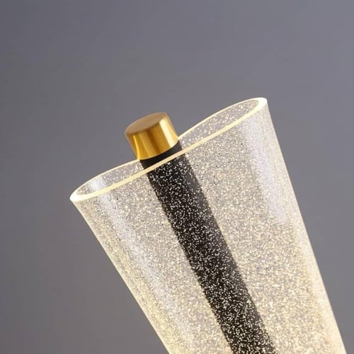 أبجورة أرضية LED بقاعدة ذهبية تعمل بالكهرباء مع مف...