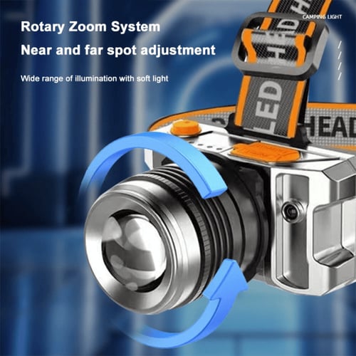 كشاف رأس LED | قابل للشحن بـ 3 أنماط إضاءة بيضاء