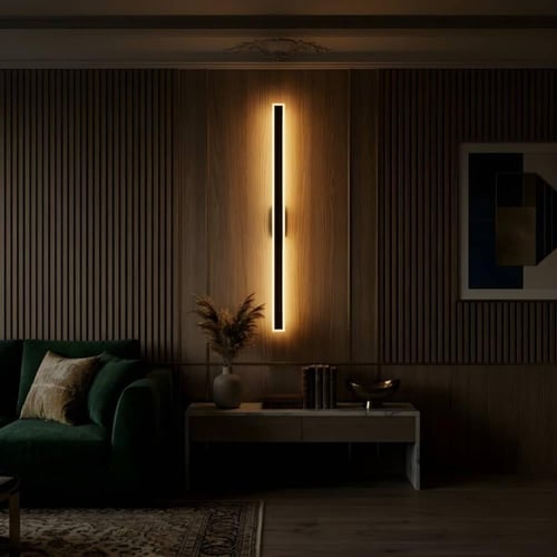 ابليك جداري اكريليك مودرن 3 اضاءات لون اسود مقاس 1...