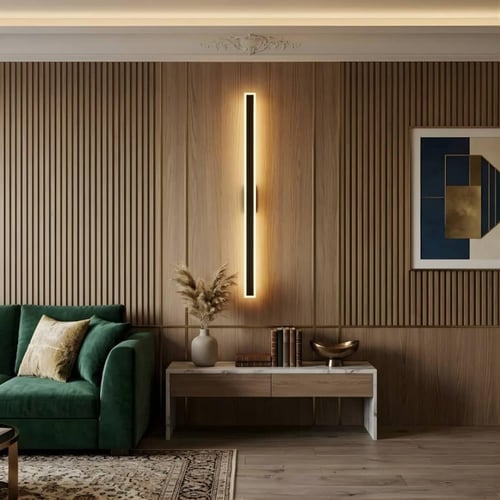 ابليك جداري اكريليك مودرن 3 اضاءات لون اسود مقاس 1...